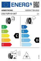 EU-label voor ARMSTRONG TRU-TRAC SU FLEX