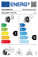 EU-label voor CONTINENTAL VIKING CONTACT 7
