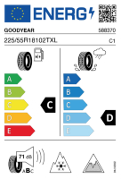 EU-label voor GOODYEAR ULTRAGRIP ICE 3