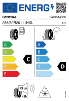 EU-label voor GENERAL GRABBER AT3