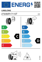EU-label voor LINGLONG GREENMAX WINTER ICE I15 SUV