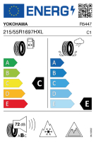 EU-label voor YOKOHAMA IG53 ICE GUARD