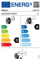 EU-label voor PIRELLI PZERO CORSA DIREZIONALE