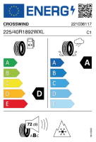 EU-label voor CROSSWIND GRIP PEAK WINTER