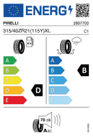 PIRELLI P-ZERO  315/40 R21 115 Y