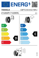 EU-label voor TRIANGLE TC-101 ADVANTEX 