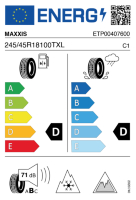EU-label voor MAXXIS SP-5 PREMITRA ICE