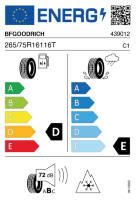 EU-label voor BFGOODRICH TRAIL TERRAIN T/A