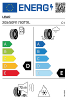 EU-label voor LEAO WINTER DEFENDER ICE I‑15 SUV