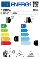 EU-label voor YOKOHAMA G075 ICE GUARD