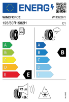 EU-Reifenlabel für WINDFORCE SNOWBLAZER 195/50 R15 82H
