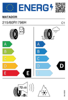 EU-label voor MATADOR MP72 IZZARDA A/T 2 