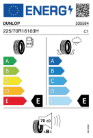 EU-label voor DUNLOP GRANDTREK TOURING A/S (ohne 3PMSF)
