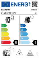 EU-label voor HANKOOK RW08 Dynapro i´cept